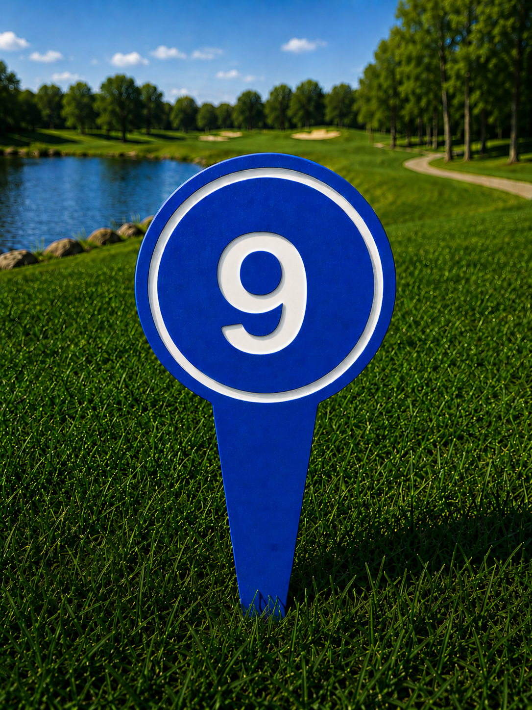 4" Round Golf Course Tee Markers - Individual