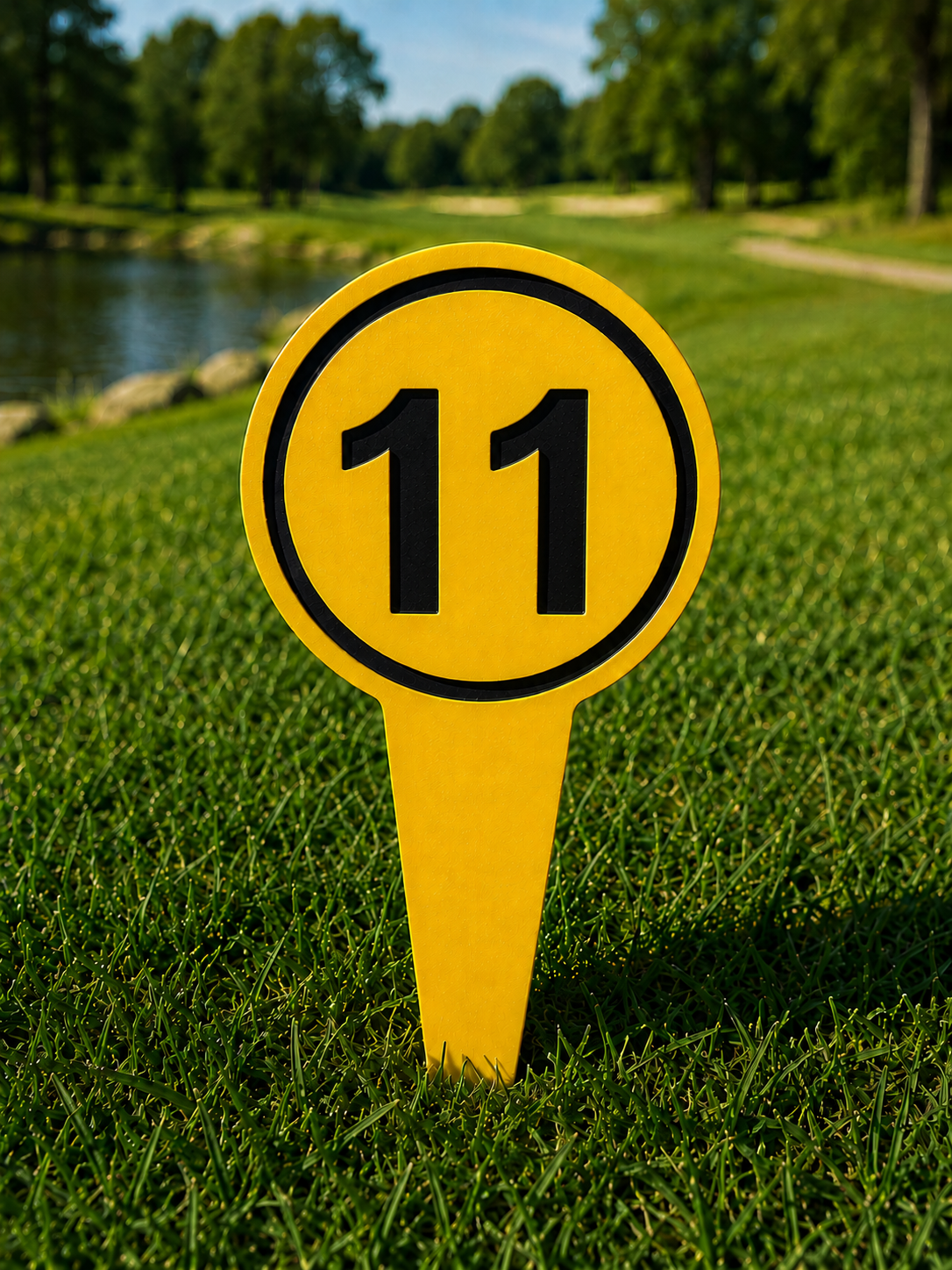 4" Round Golf Course Tee Markers - Individual