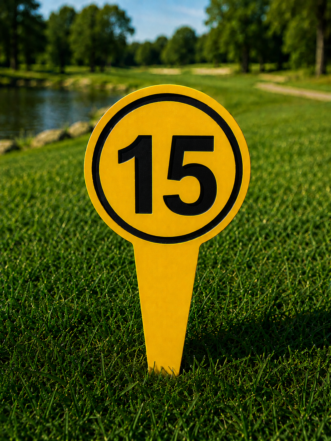 4" Round Golf Course Tee Markers - Individual