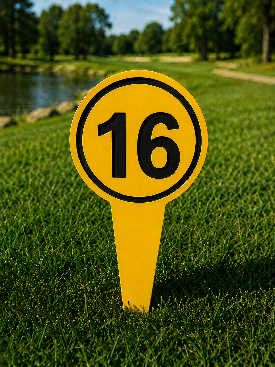 4" Round Golf Course Tee Markers - Individual