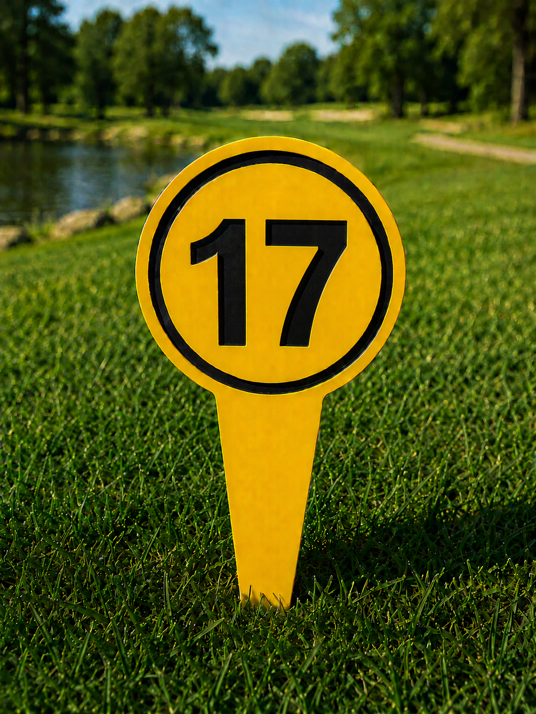 4" Round Golf Course Tee Markers - Individual
