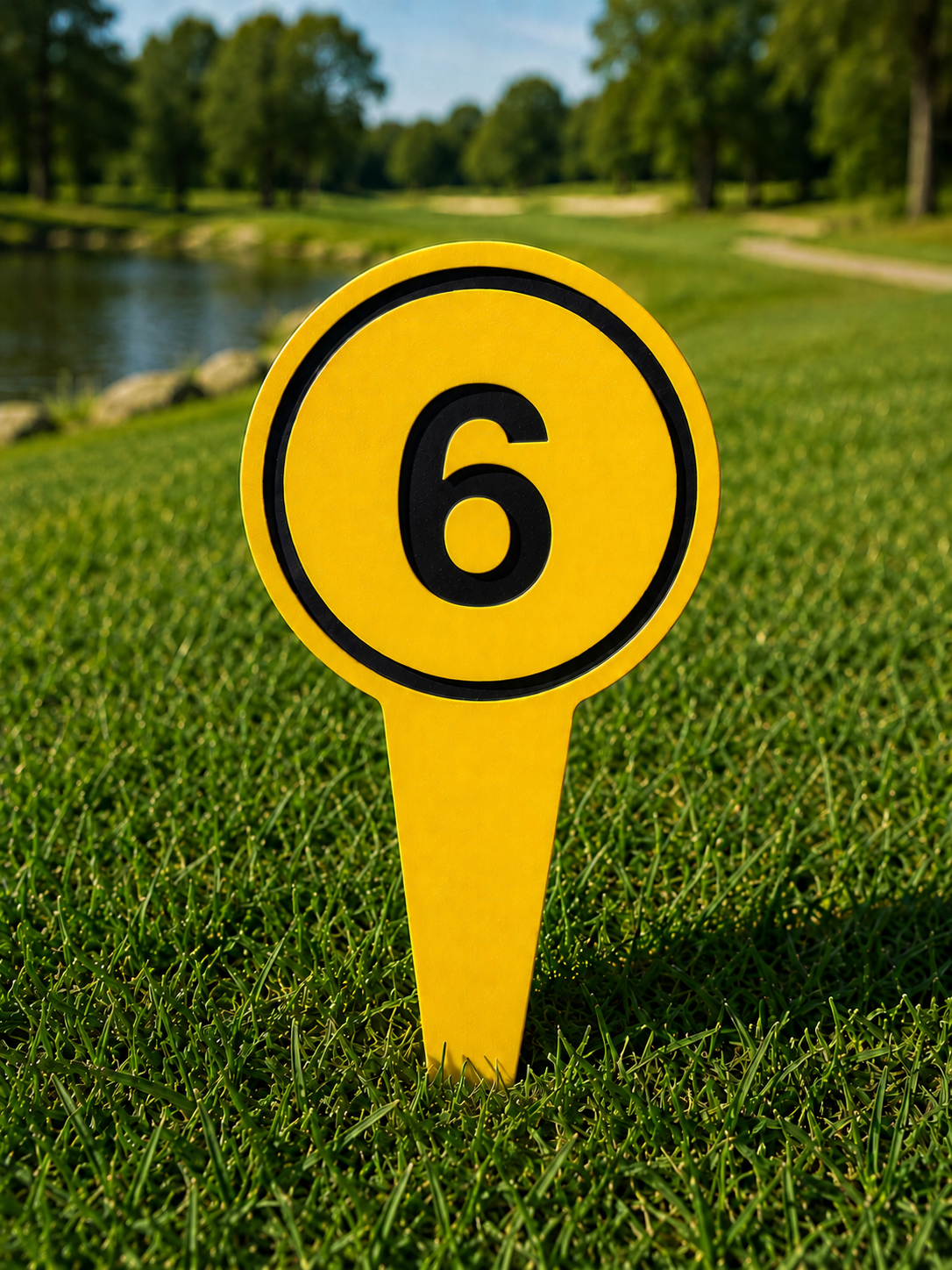 4" Round Golf Course Tee Markers - Individual