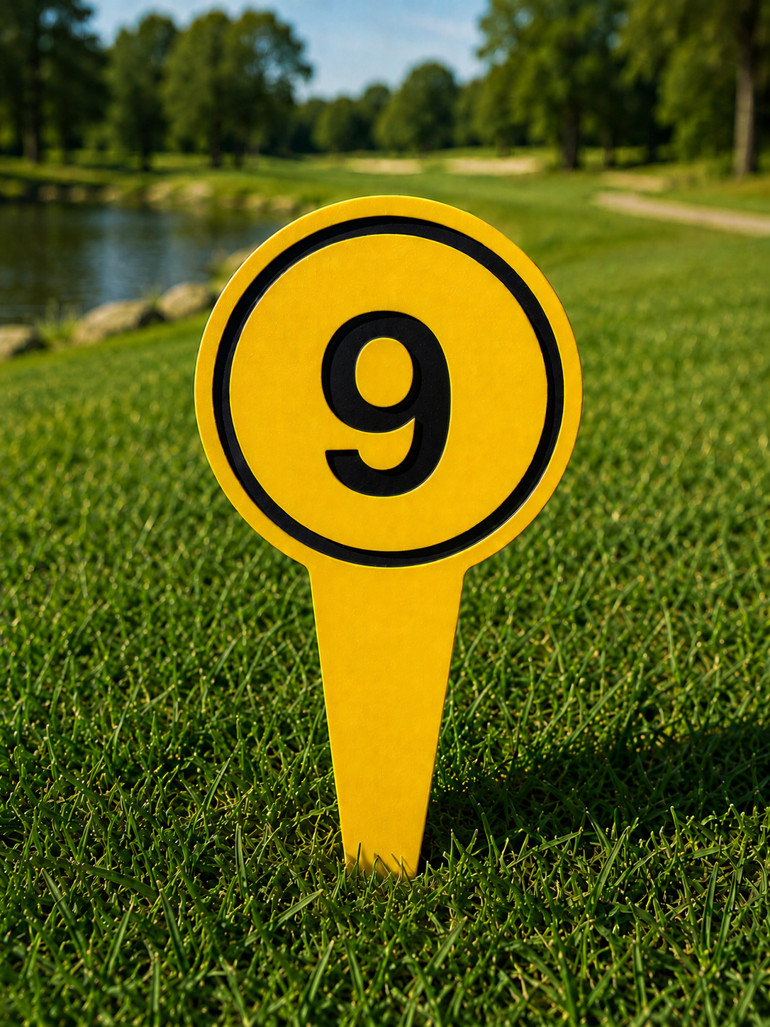 4" Round Golf Course Tee Markers - Individual