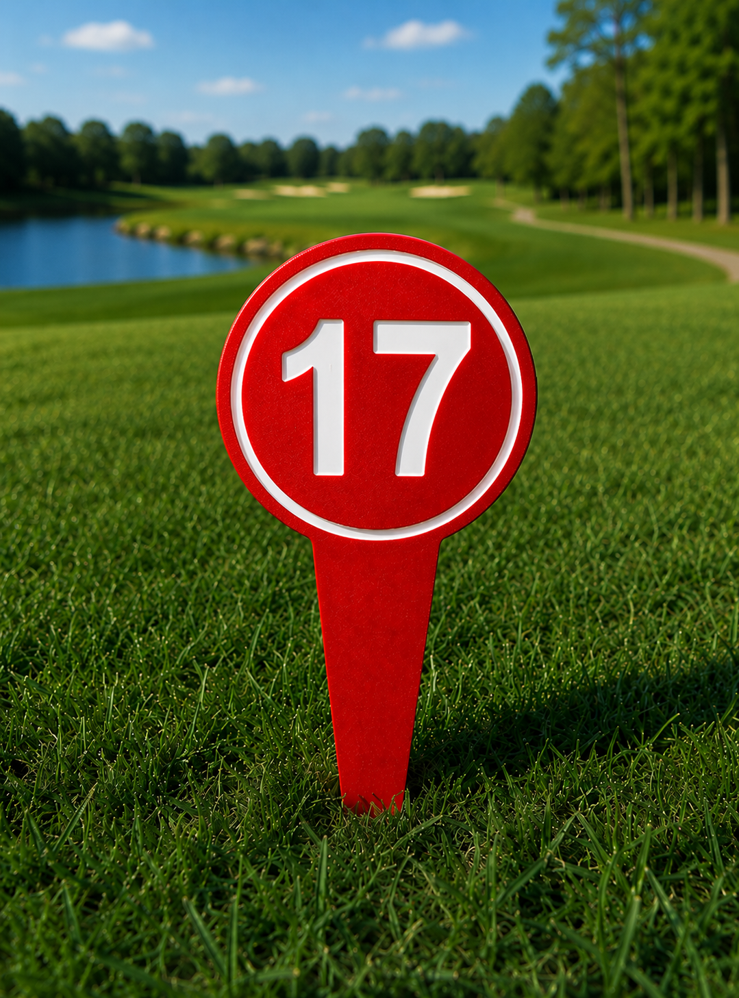 4" Round Golf Course Tee Markers - Individual