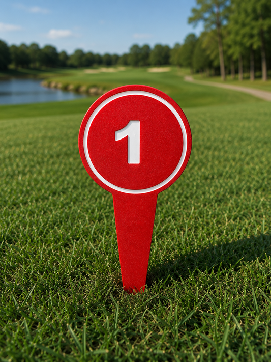 4" Round Golf Course Tee Markers - Individual