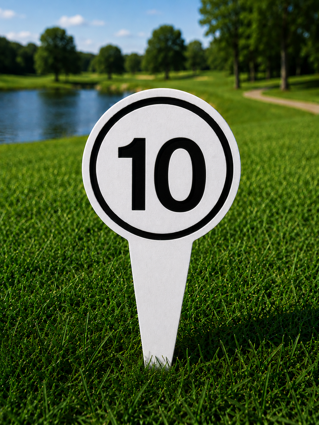4" Round Golf Course Tee Markers - Individual