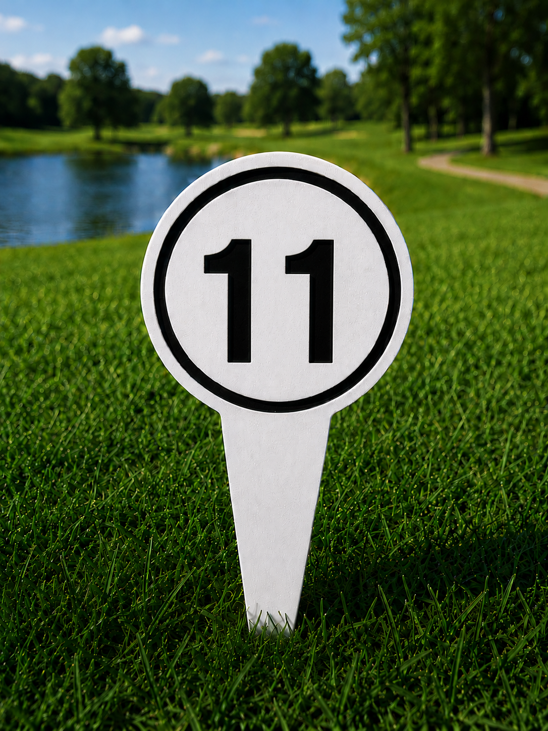 4" Round Golf Course Tee Markers - Individual