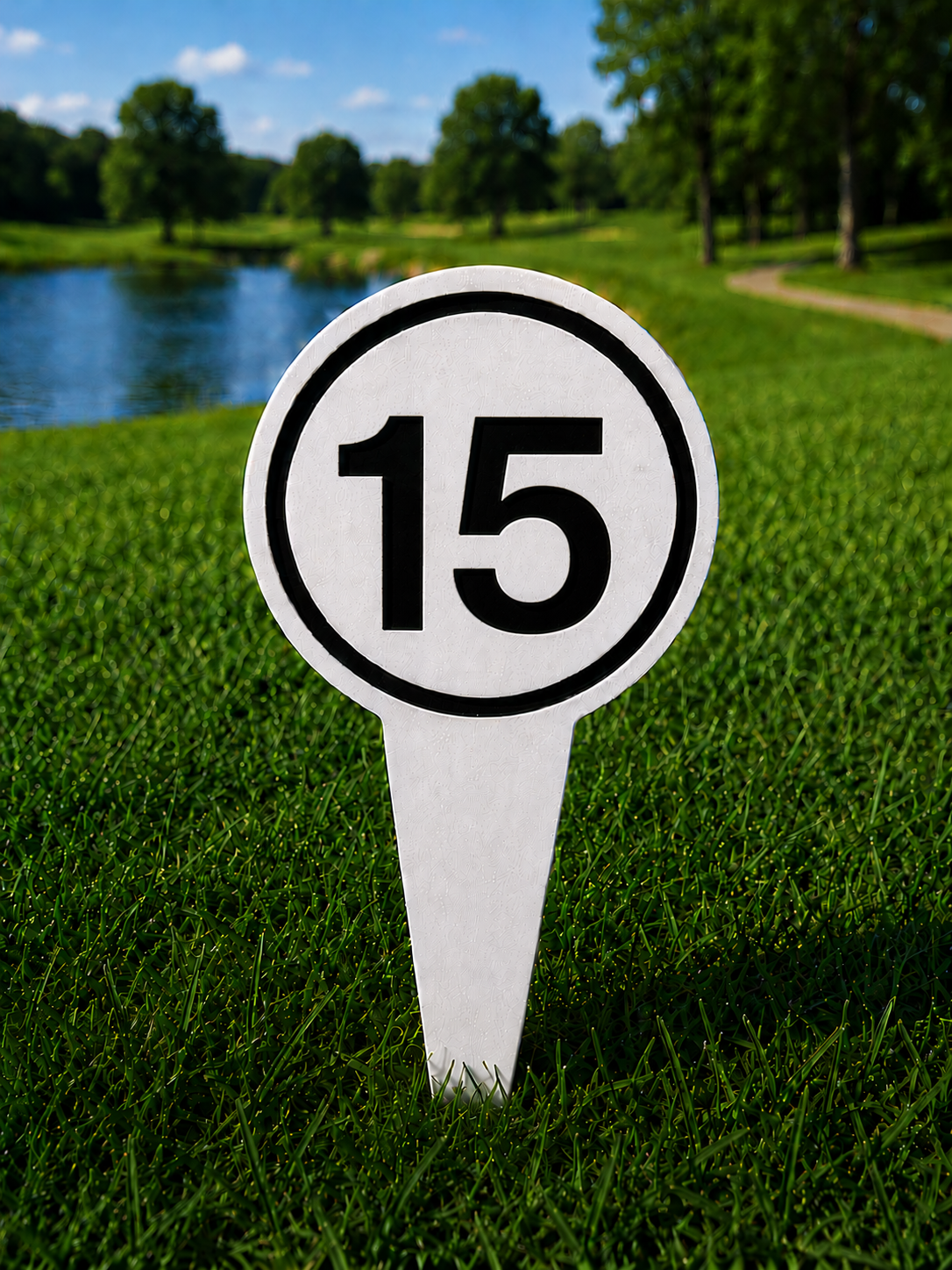 4" Round Golf Course Tee Markers - Individual