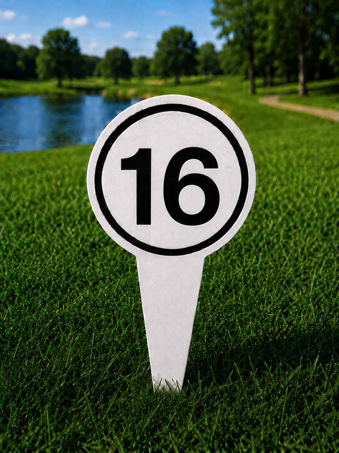4" Round Golf Course Tee Markers - Individual