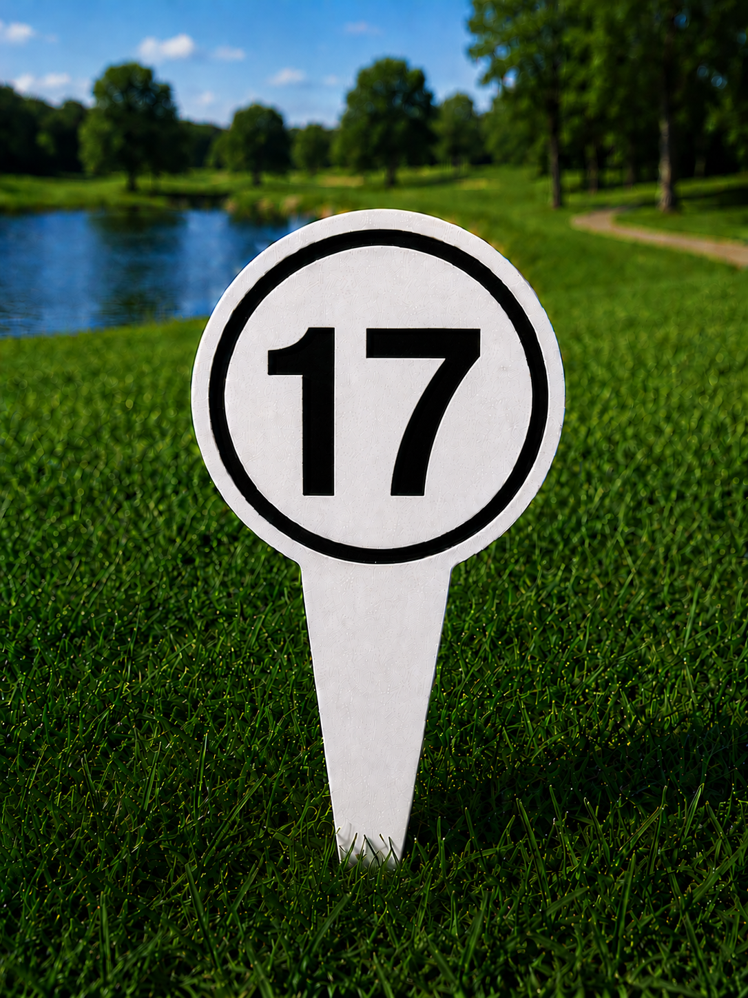 4" Round Golf Course Tee Markers - Individual