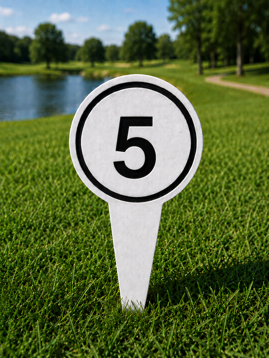 4" Round Golf Course Tee Markers - Individual