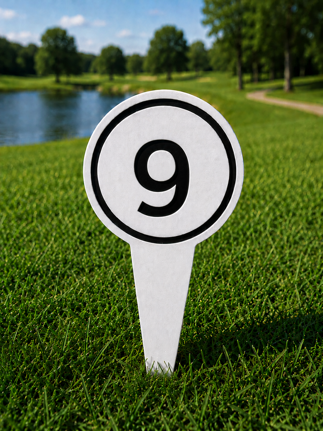 4" Round Golf Course Tee Markers - Individual